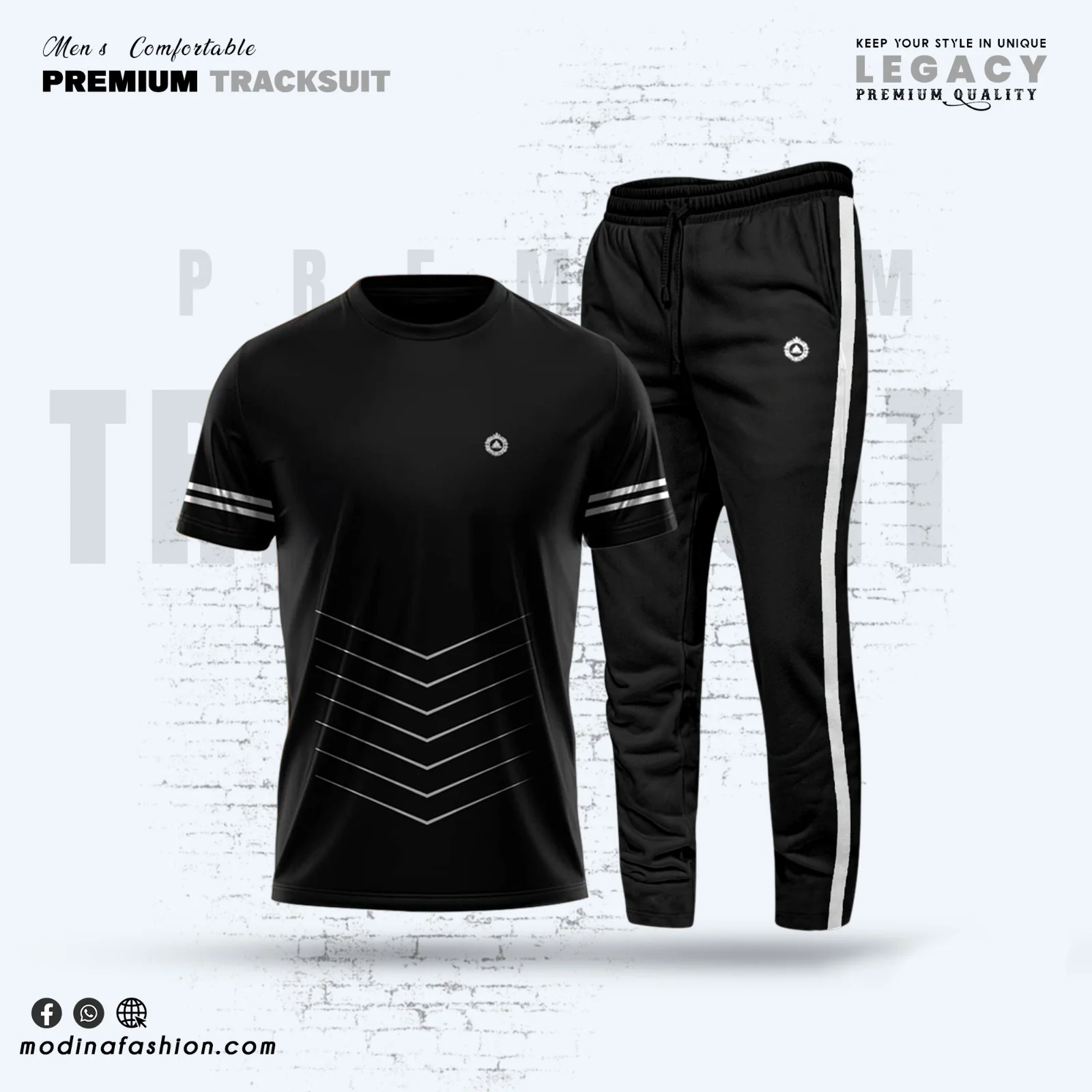 Stylish Sports Track Suit 2 pcs full Set