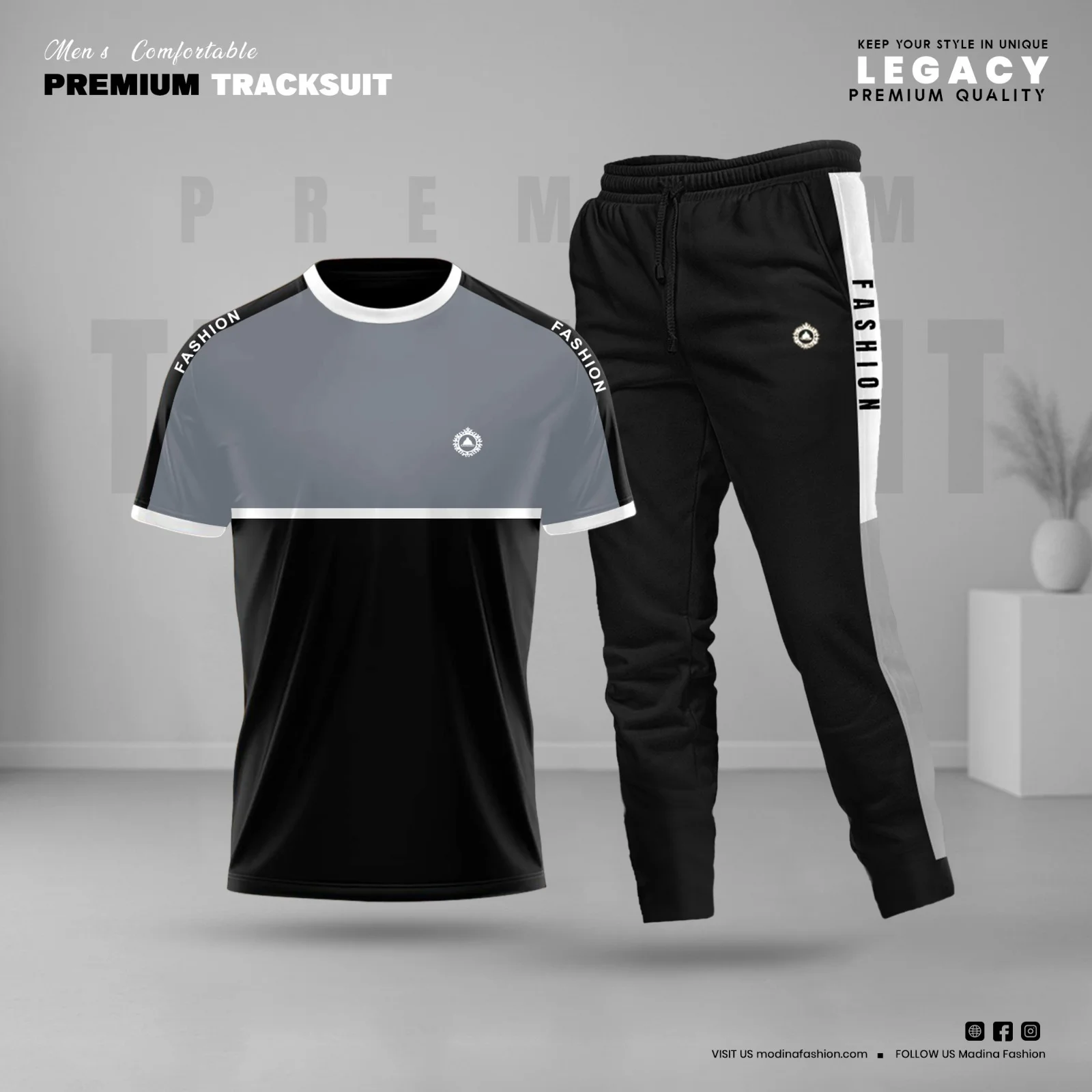 Stylish Sports Track Suit 2 pcs full Set