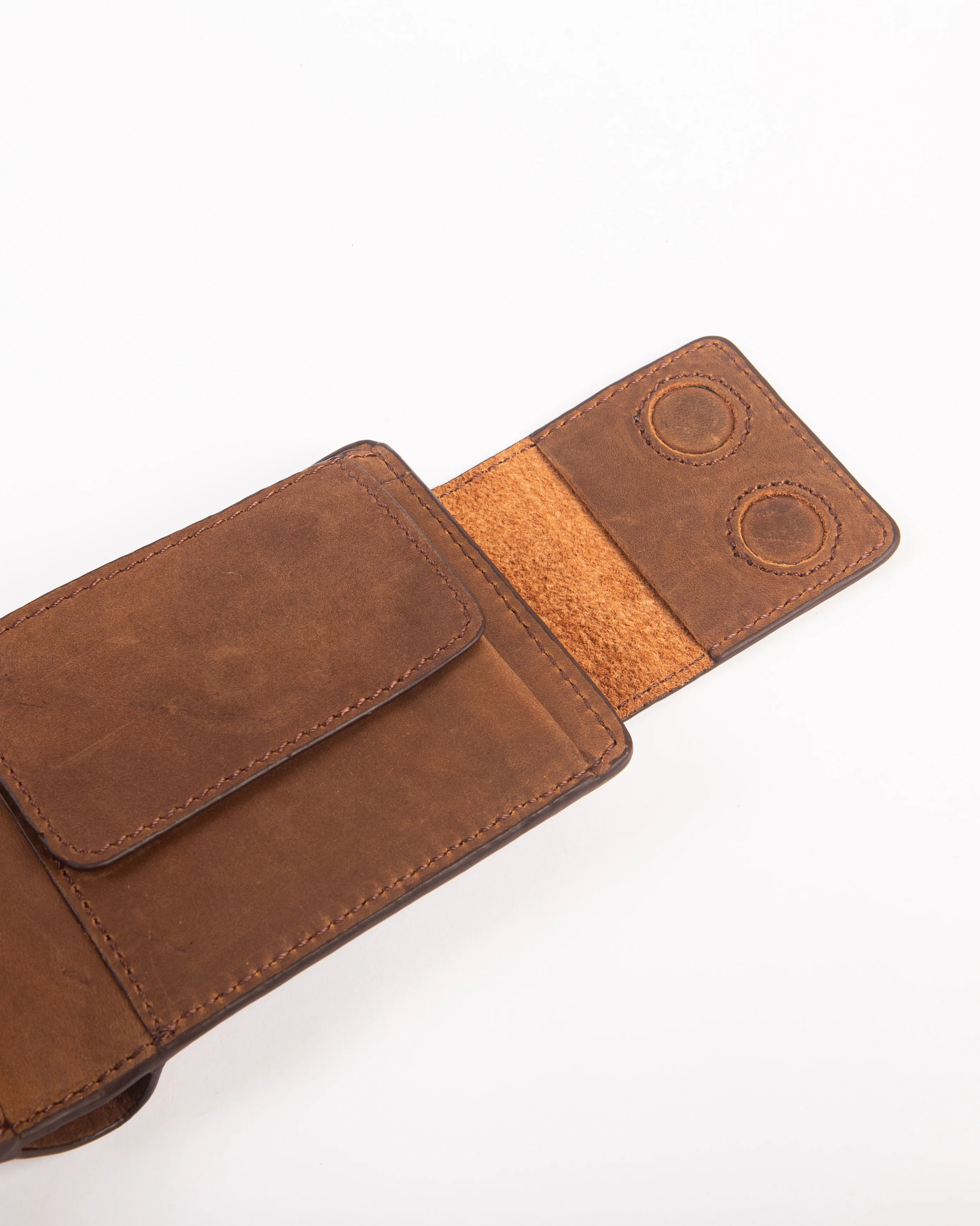 Vintage Oil Pull-Up Leather Wallet | Bi-Fold Vintage Oil Pull-Up Leather Wallet | Bi-Fold