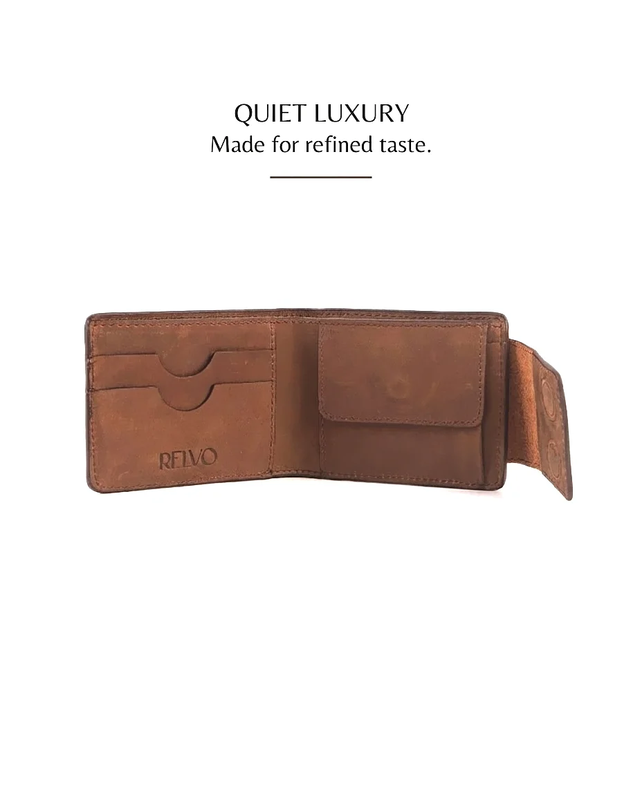Vintage Oil Pull-Up Leather Wallet | Bi-Fold 