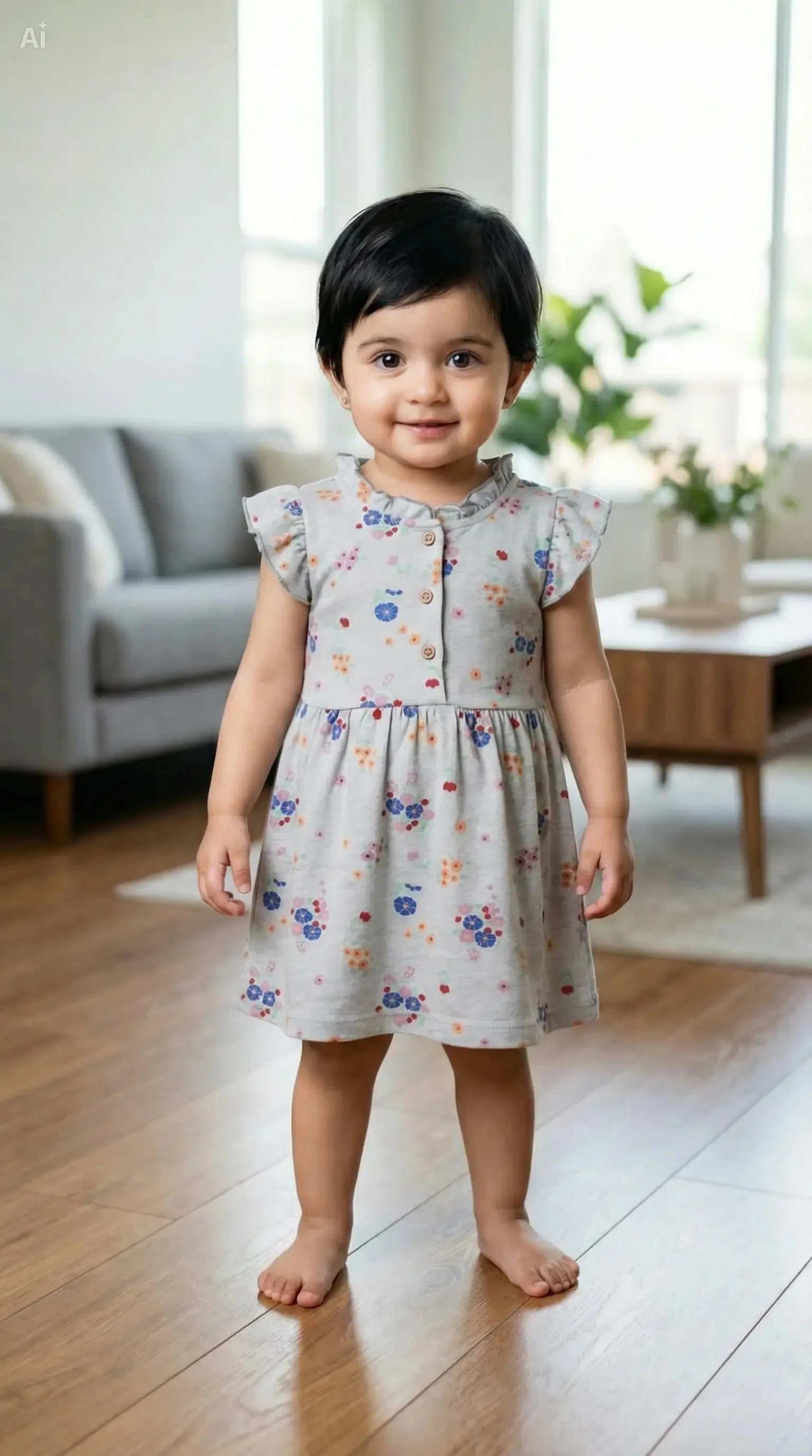 Knit Cotton Ultra Soft Single Frock for Baby Girls (5 Months – 4 Years) নিট কটন সফট সিঙ্গেল ফ্রক