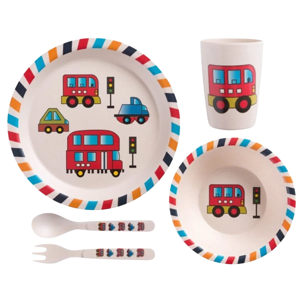 Bamboo Fiber Kid's Tableware Set