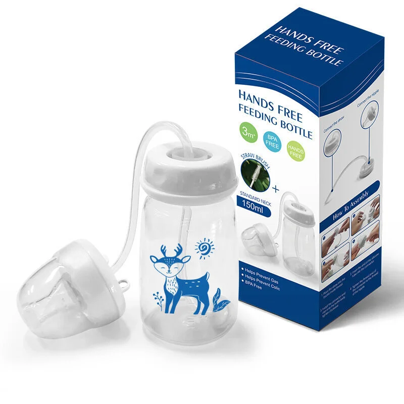 Hands-Free Baby PP Feeding Bottle 150ml
