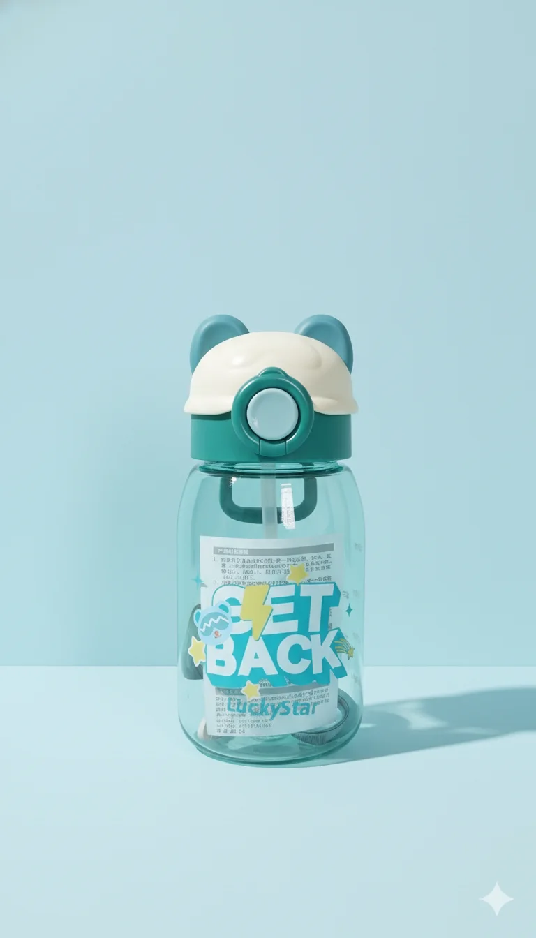 Cute Panda Designed Premium Baby Straw Bottle (620ml)