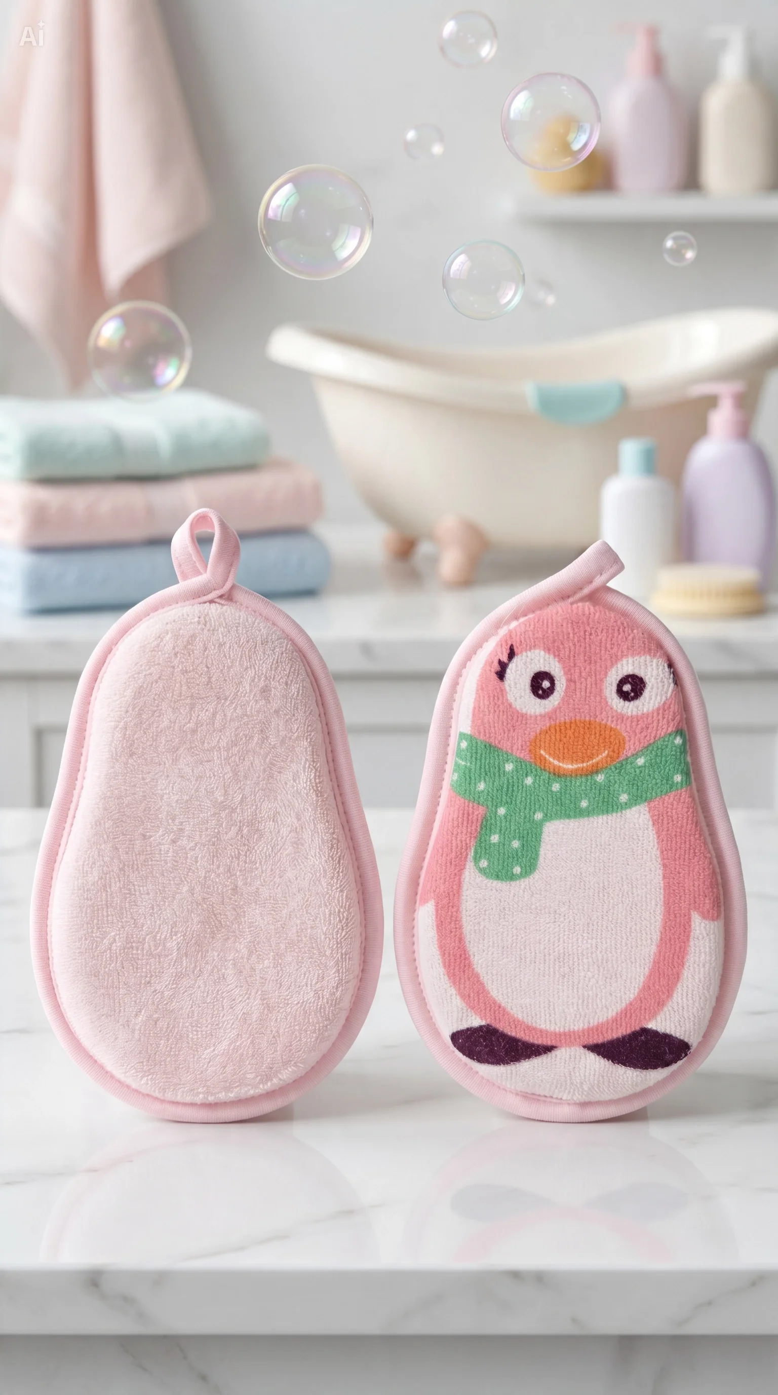 Babyhug Penguin Shaped Bath Sponge / Loofah