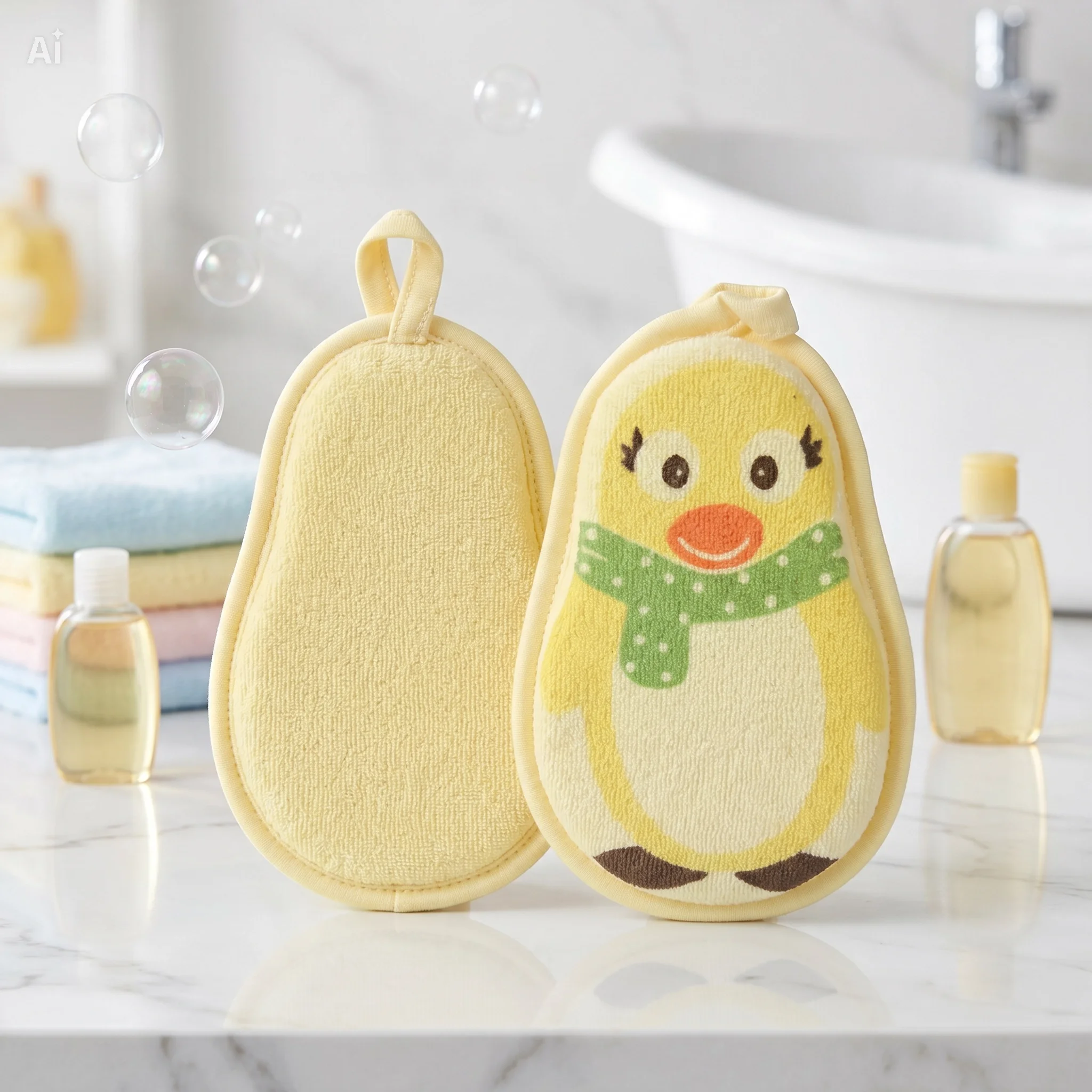 Babyhug Penguin Shaped Bath Sponge / Loofah