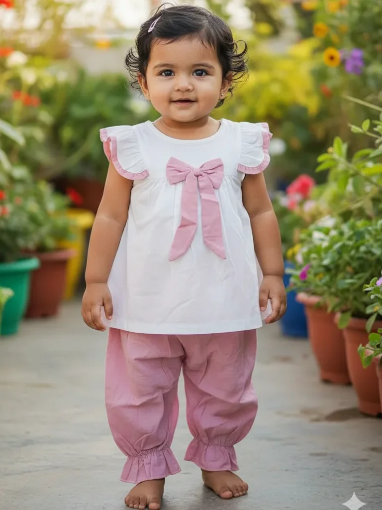 Imported Premium Cotton Summer Two-Piece Set for Baby Girls (6–36 Months) ইমপোর্টেড প্রিমিয়াম কটন সামার সেট
