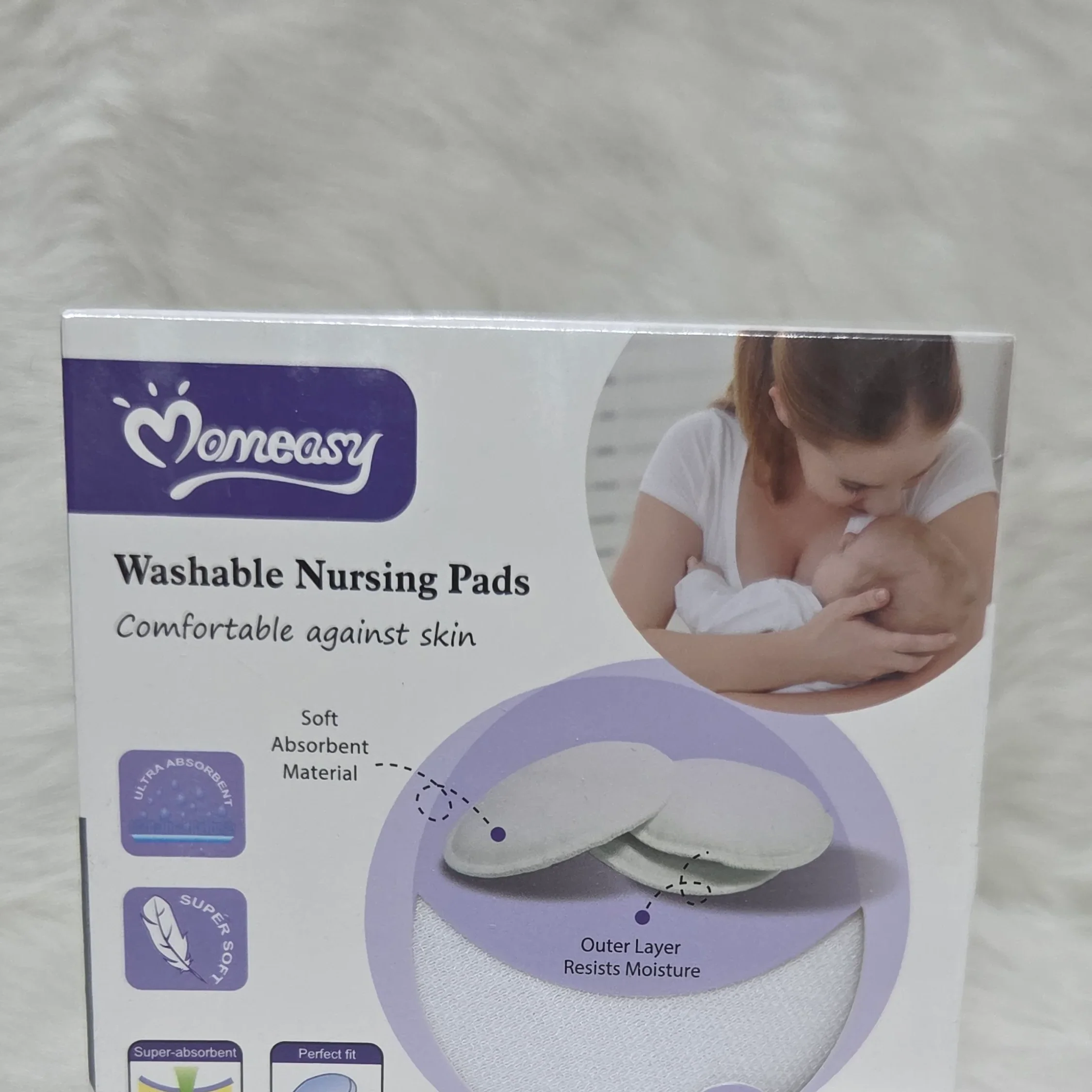 Momeasy Washable Breast Pad Nursing Pad 6 Pcs