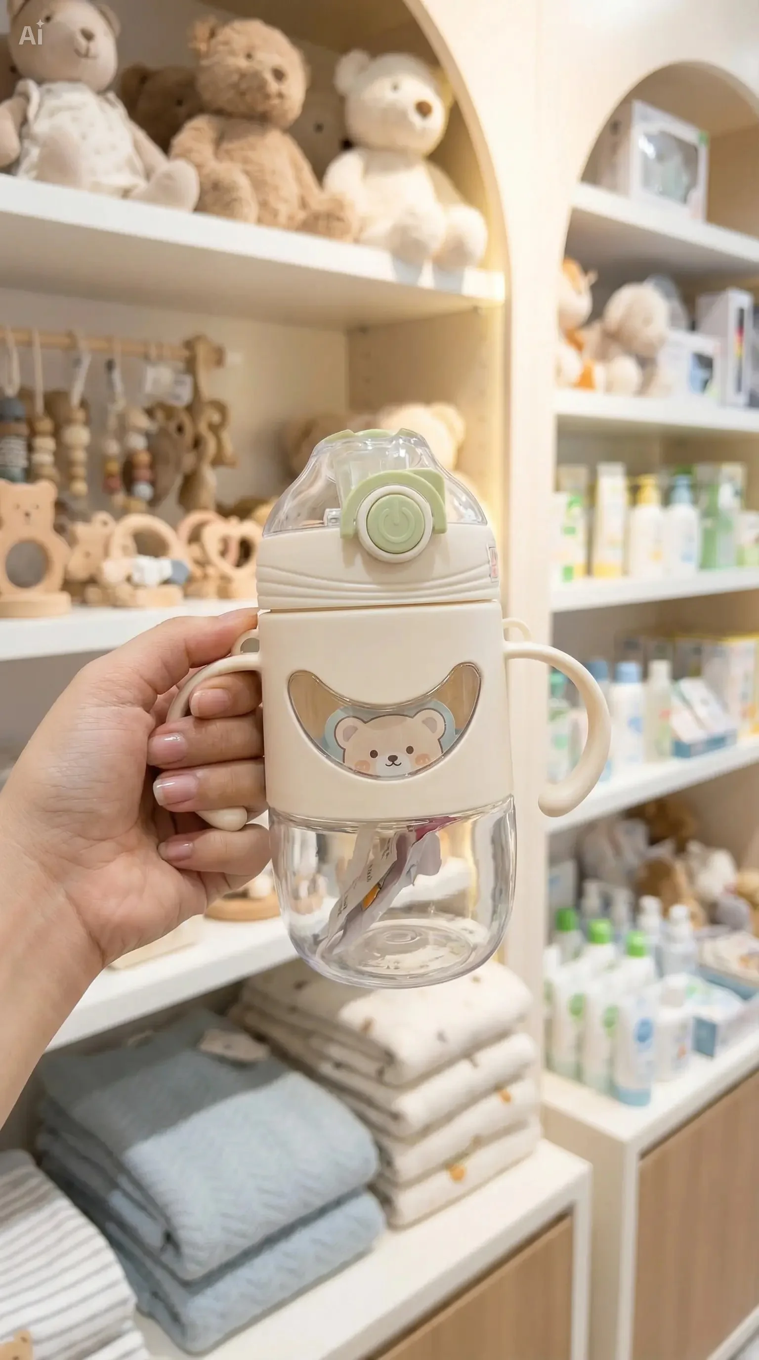 Imported Premium Baby Training Straw Bottle with Handle (420ml) Imported Premium Baby Training Straw Bottle with Handle (420ml)