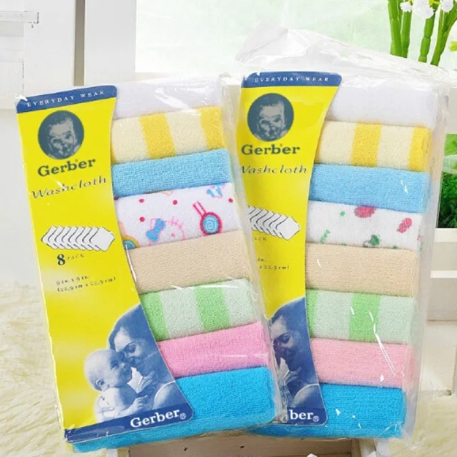 Gerber Wash Cloth Pack of 8 Multi color Size – 21 cm X 21 cm