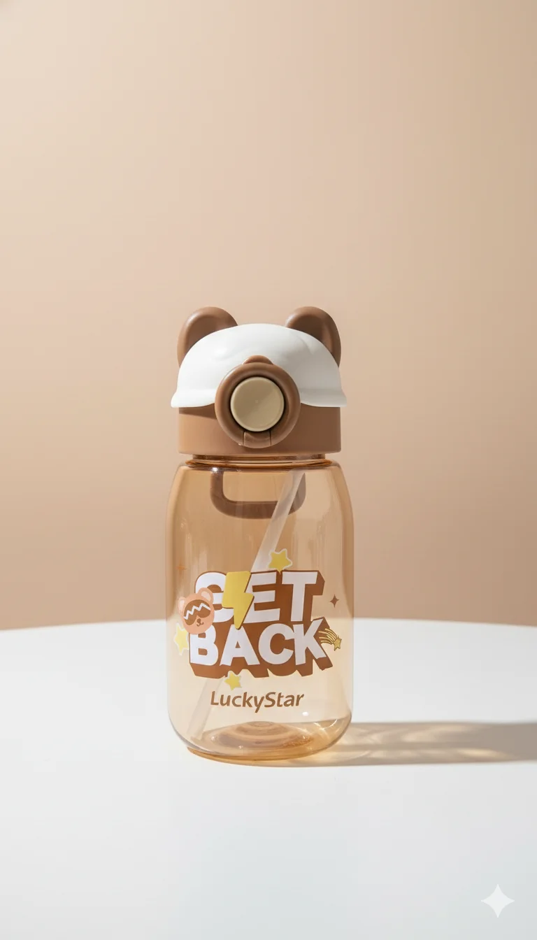 Cute Panda Designed Premium Baby Straw Bottle (620ml) Cute Panda Designed Premium Baby Straw Bottle (620ml)