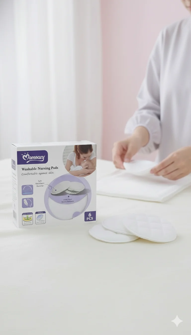 Momeasy Washable Breast Pad Nursing Pad 6 Pcs