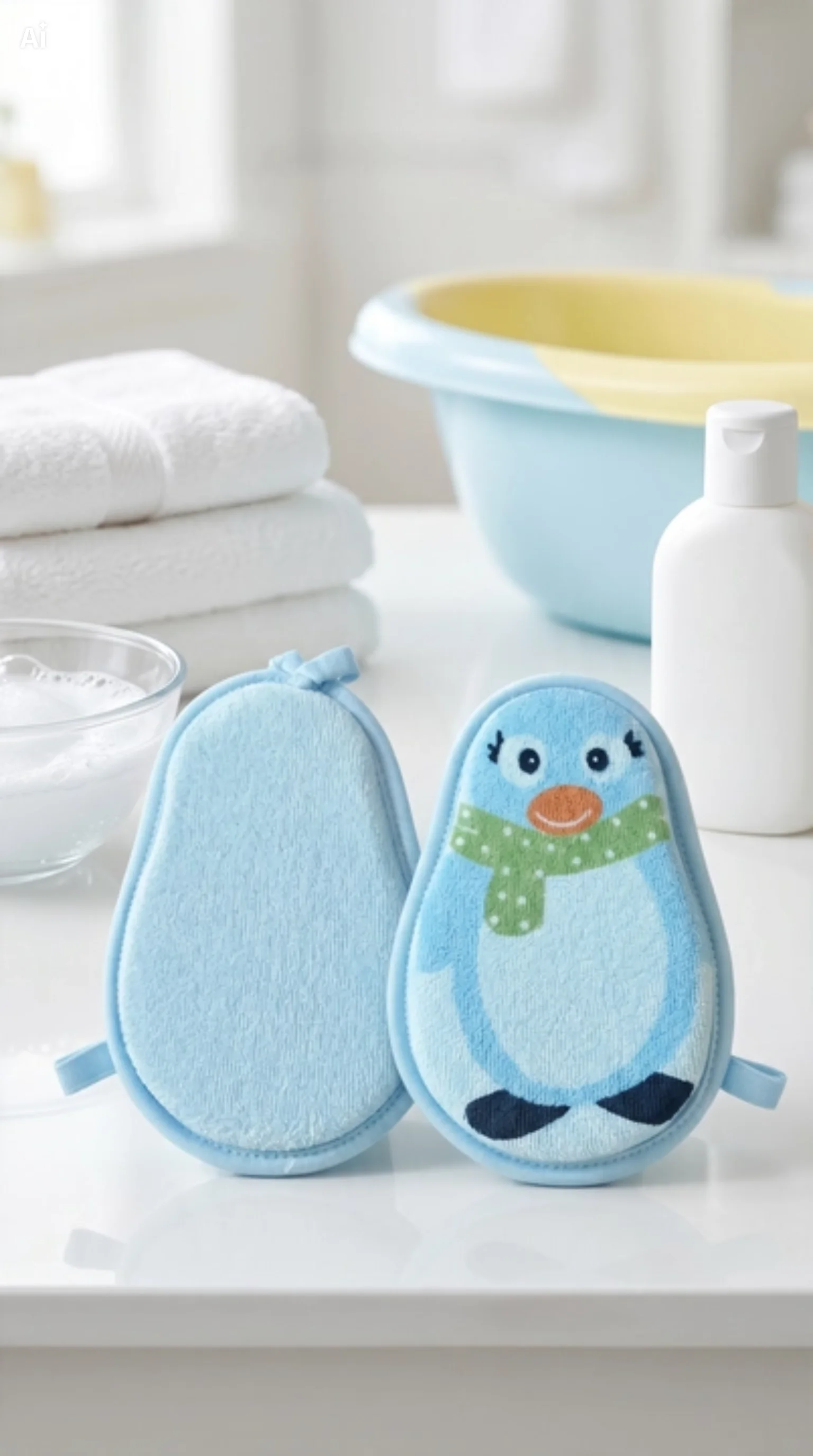 Babyhug Penguin Shaped Bath Sponge / Loofah