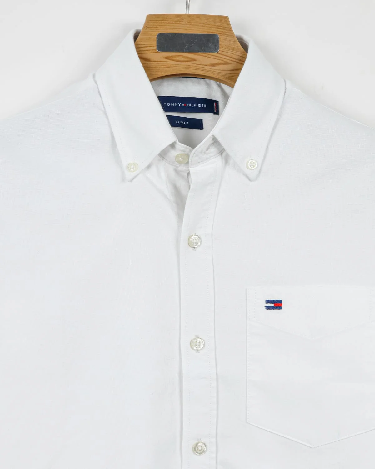 White Men's Oxford Cotton Shirt