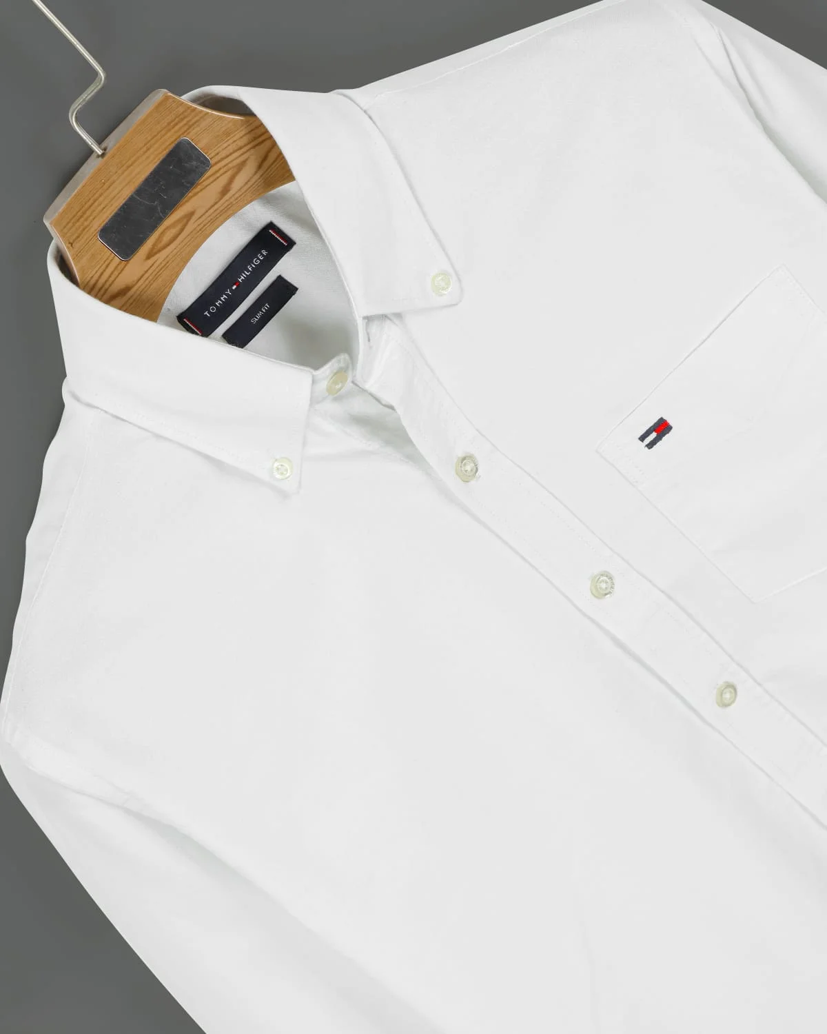 White Men's Oxford Cotton Shirt