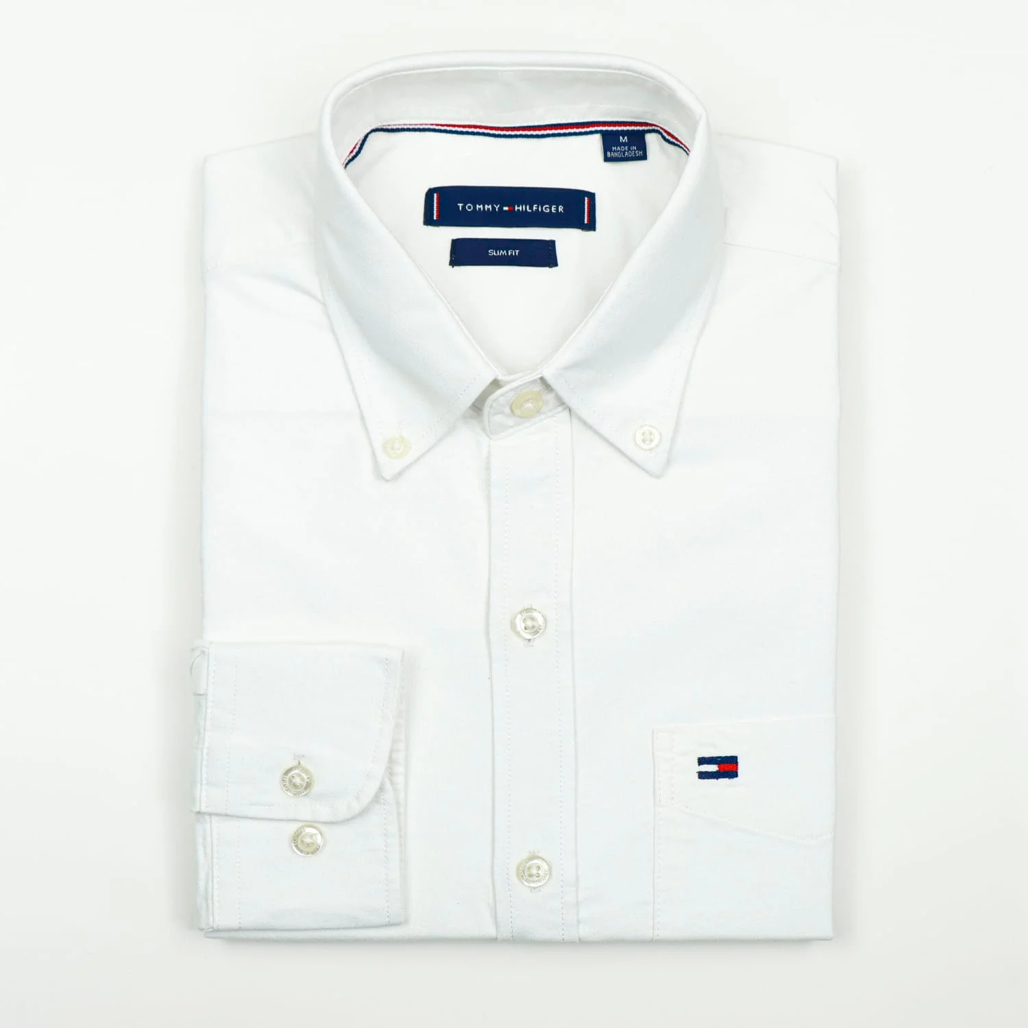 White Men's Oxford Cotton Shirt