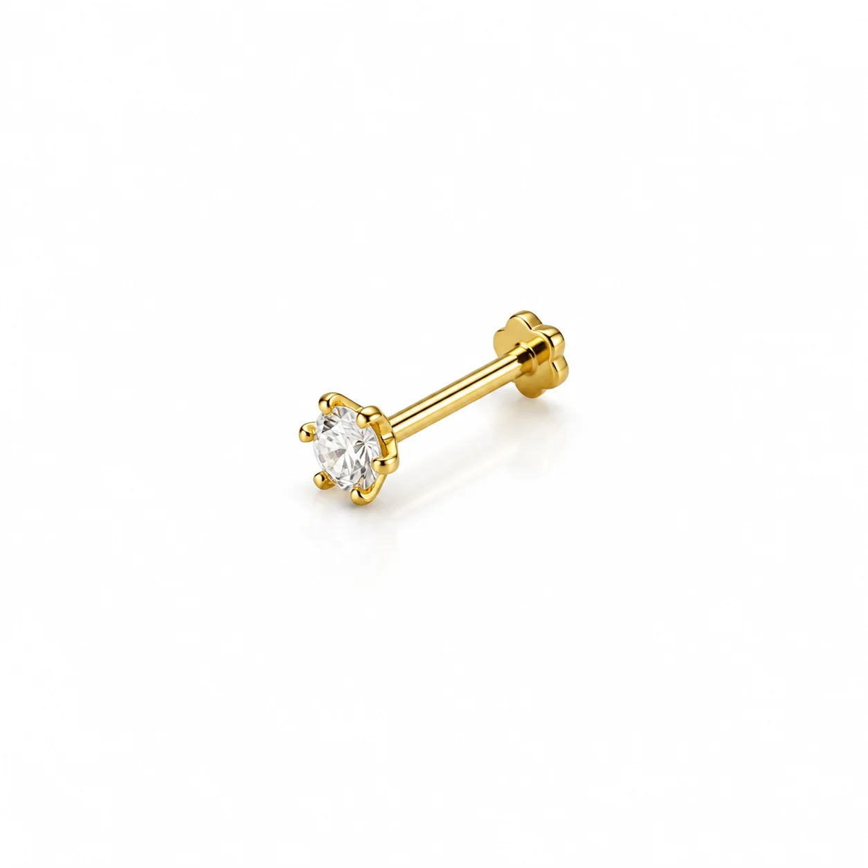 1-Stone 5-Cent Moissanite Diamond Nose Pin 