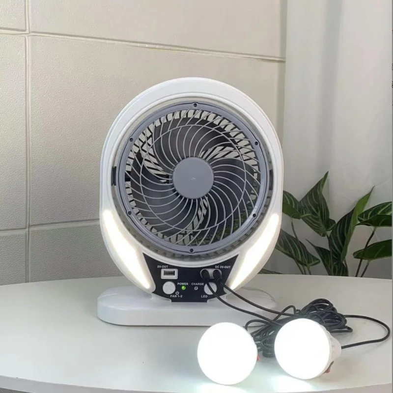 4-in-1 Solar Rechargeable Fan - FREE HOME DELIVERY
