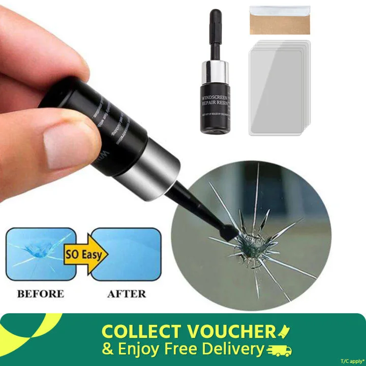 Car Glass Nano Repair Fluid Kit Cracked Car Restore Tool Windshield Repair Kit Resin Wind Shield DIY Auto Glass Repair Set Glass Corrector Shatter Repair Glue for Cars