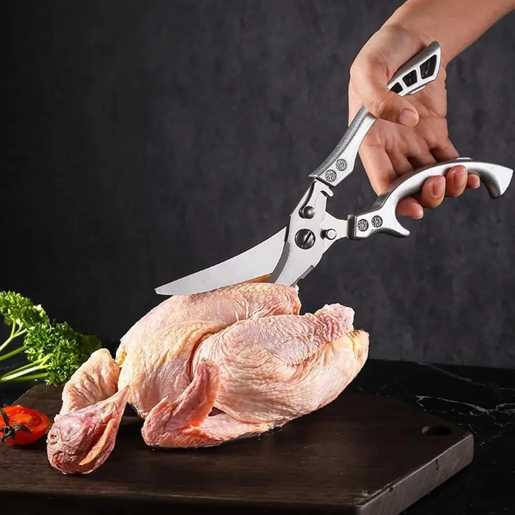 Heavy Duty Stainless Steel Kitchen Scissors | Multi-Functional Chicken Bone Cutting Shears Heavy Duty Stainless Steel Kitchen Scissors | Multi-Functional Chicken Bone Cutting Shears