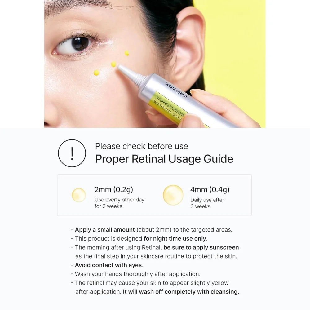 Celimax The Vita-A Retinal Shot Tightening Booster with 0.1% Retinal, Matrixyl & Niacinamide for Wrinkles & Glow, 15ml