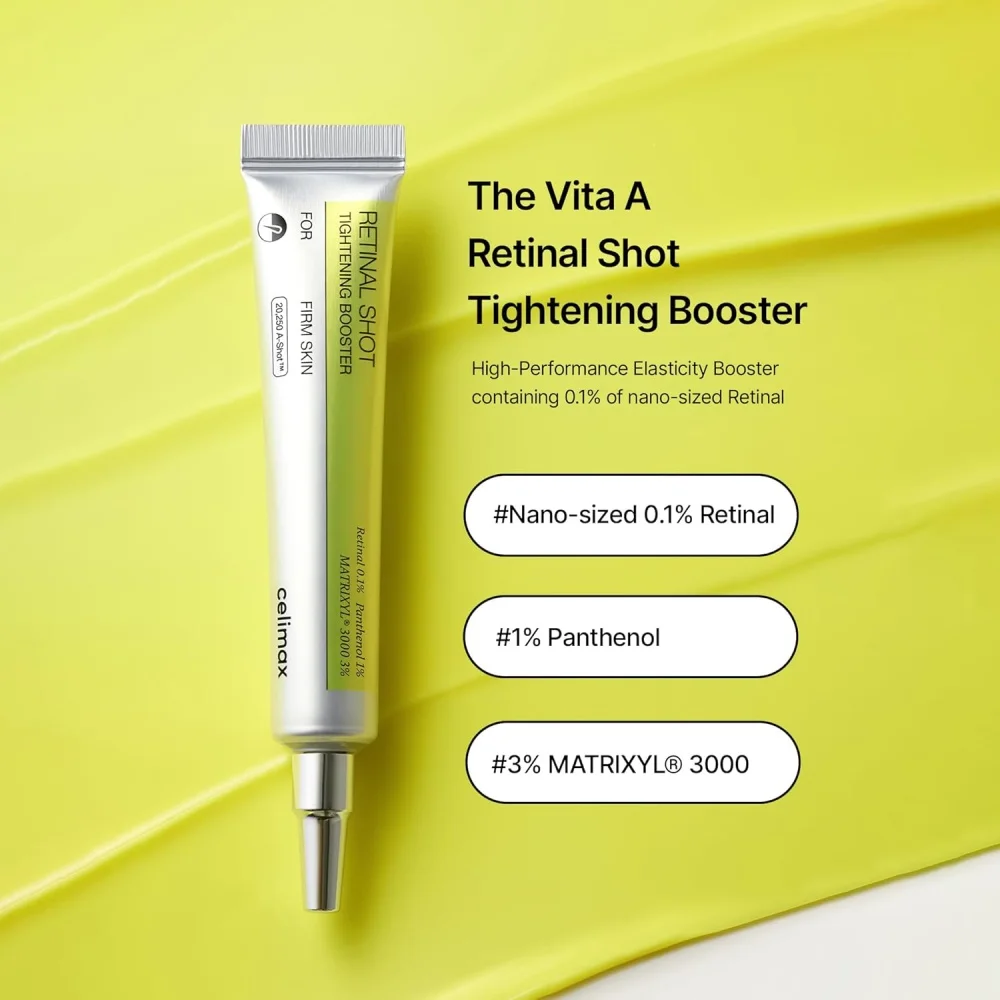 Celimax The Vita-A Retinal Shot Tightening Booster with 0.1% Retinal, Matrixyl & Niacinamide for Wrinkles & Glow, 15ml