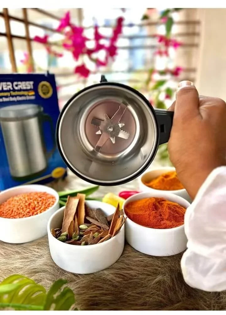 Silver Crest Stainless Steel Electric Grinder - সাথে মশলার বাটি ফ্রি Silver Crest Stainless Steel Electric Grinder - সাথে মশলার বাটি ফ্রি