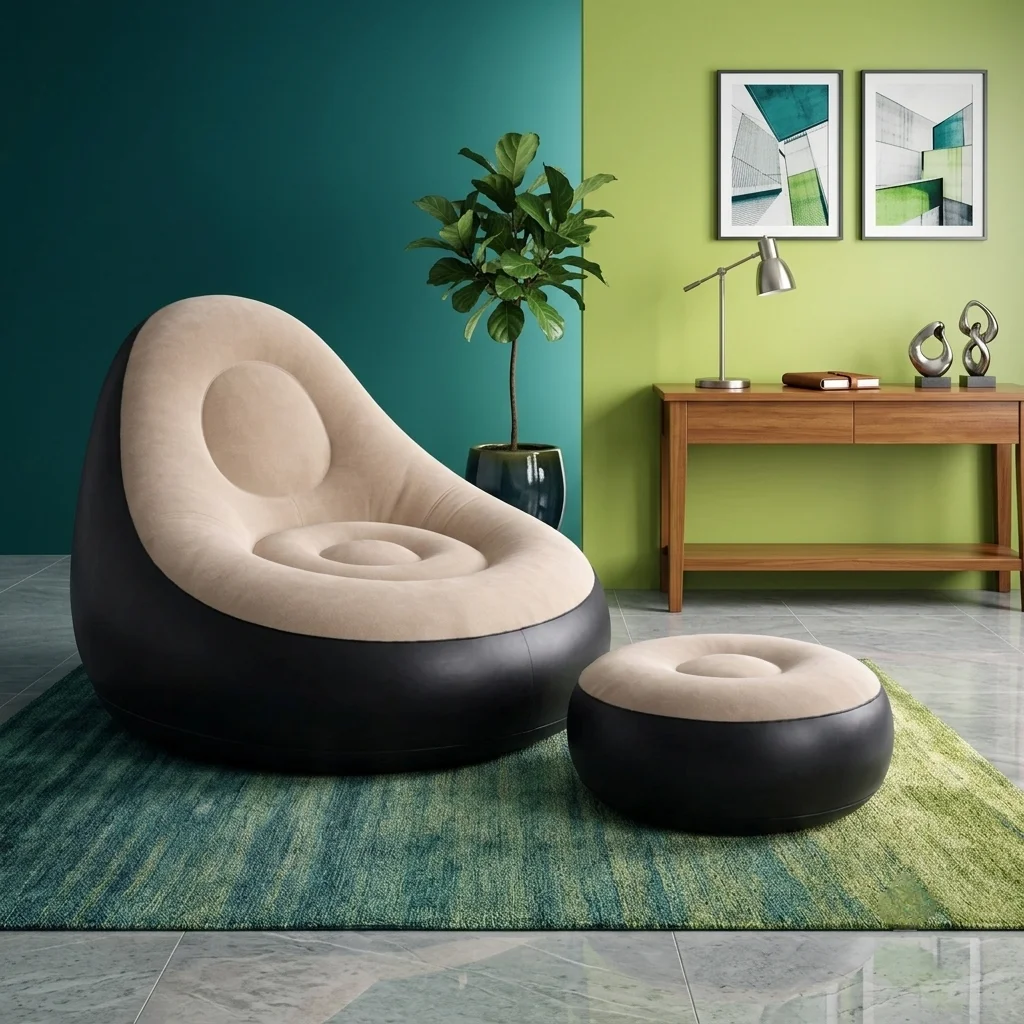 Luxury Inflatable Air Sofa With Foot Stool
