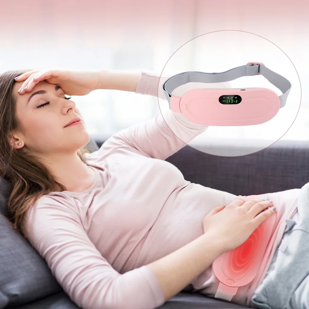 Heating pad for Period Cramps & Vibration sliming Massage bel - Pink Heating pad for Period Cramps & Vibration sliming Massage bel - Pink