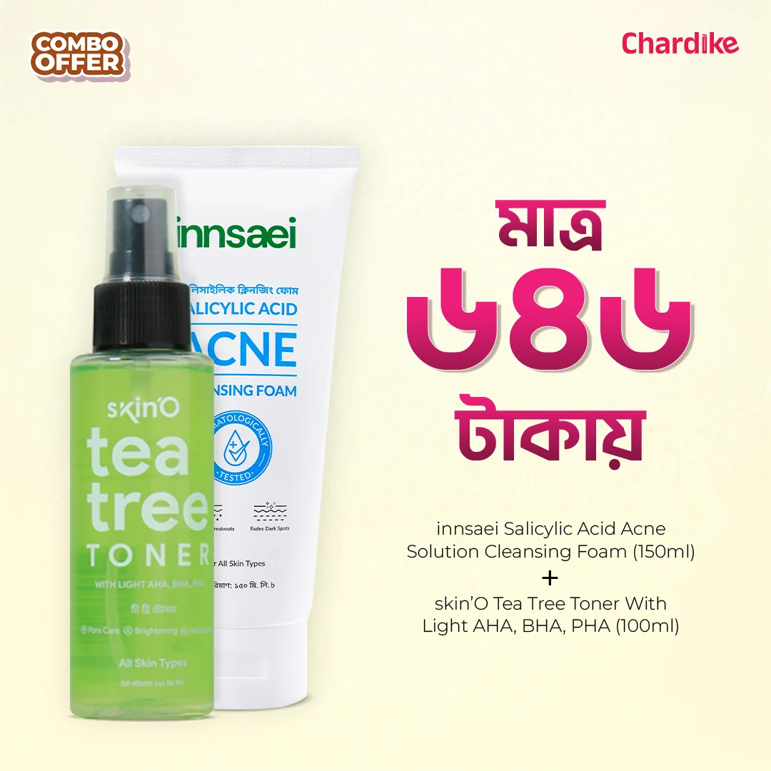 Innsaei Salicylic Acid Acne Solution Cleansing Foam 150ml + skinO Tea Tree Toner With (Light AHA,BHA,PHA) 100ml