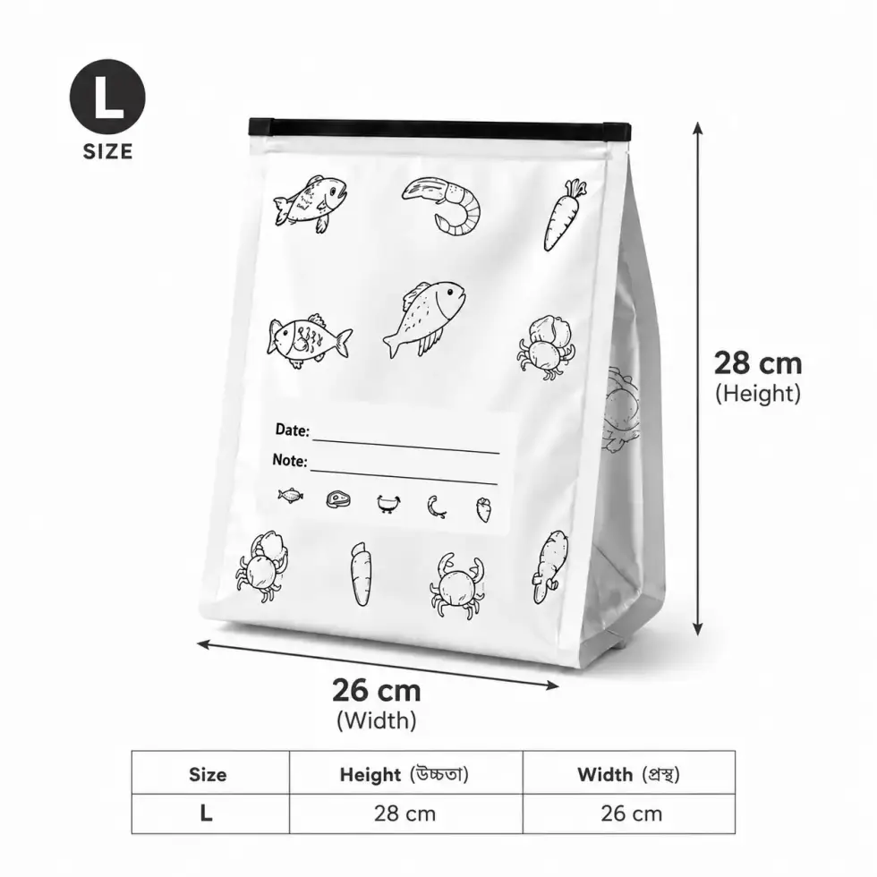 (20 Pcs) Aluminum foil food storage bags