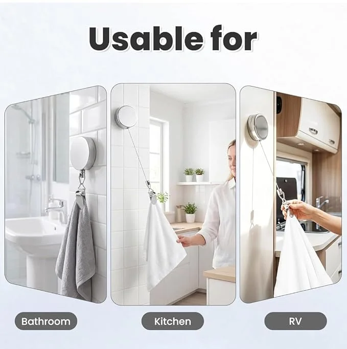 Retractable Towel Clip Holder Retractable Towel Clip Holder