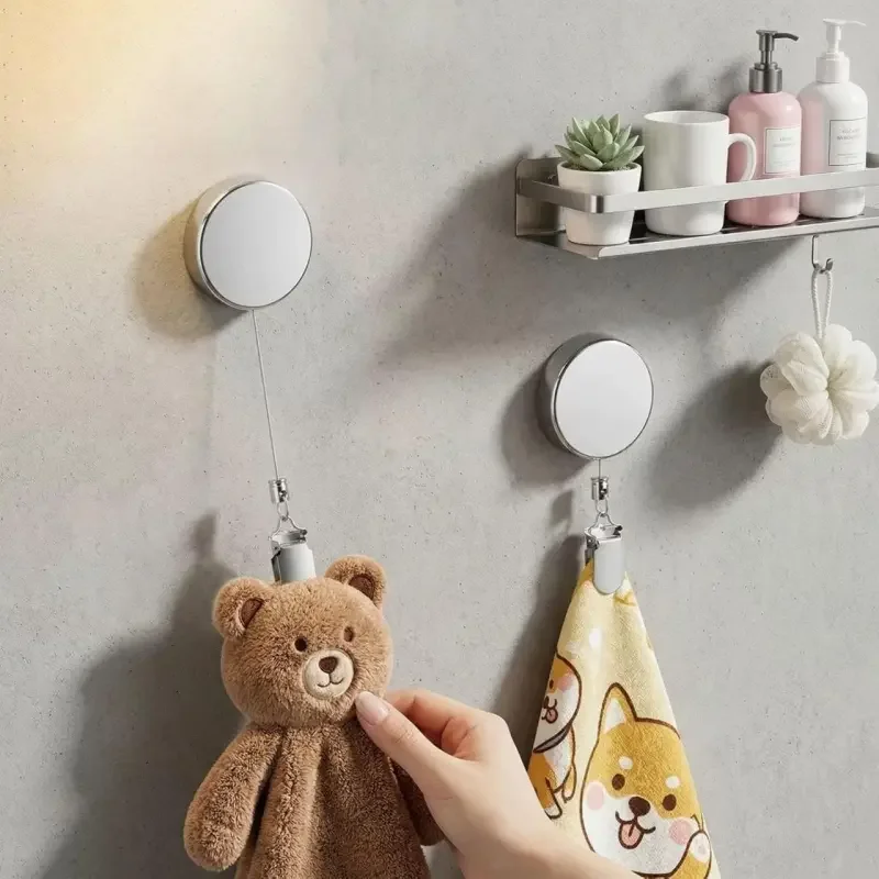 Retractable Towel Clip Holder Retractable Towel Clip Holder
