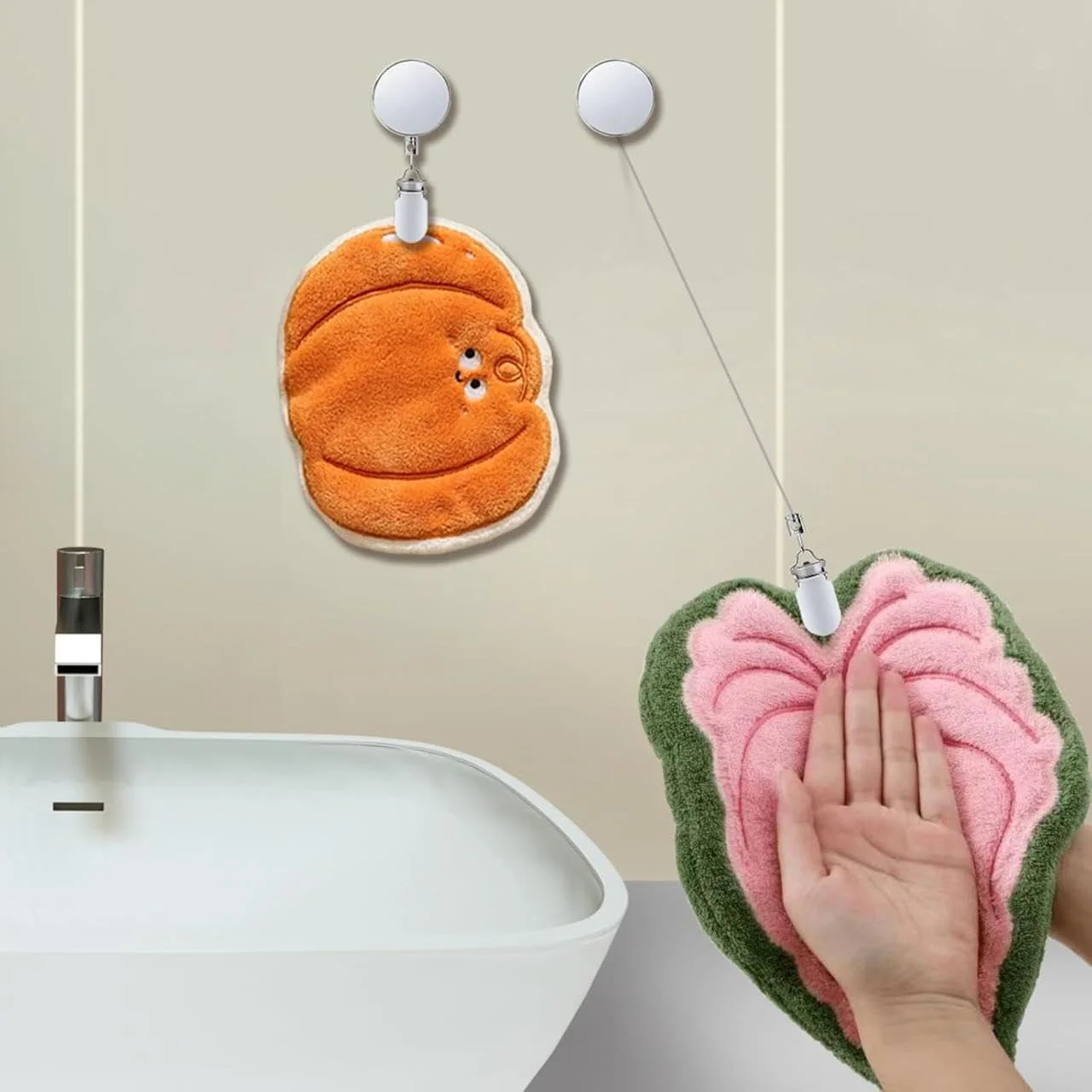 Retractable Towel Clip Holder Retractable Towel Clip Holder