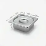 GN 1/6 Depth= 2.5" Gastronorm Pan – ঢাকনাসহ