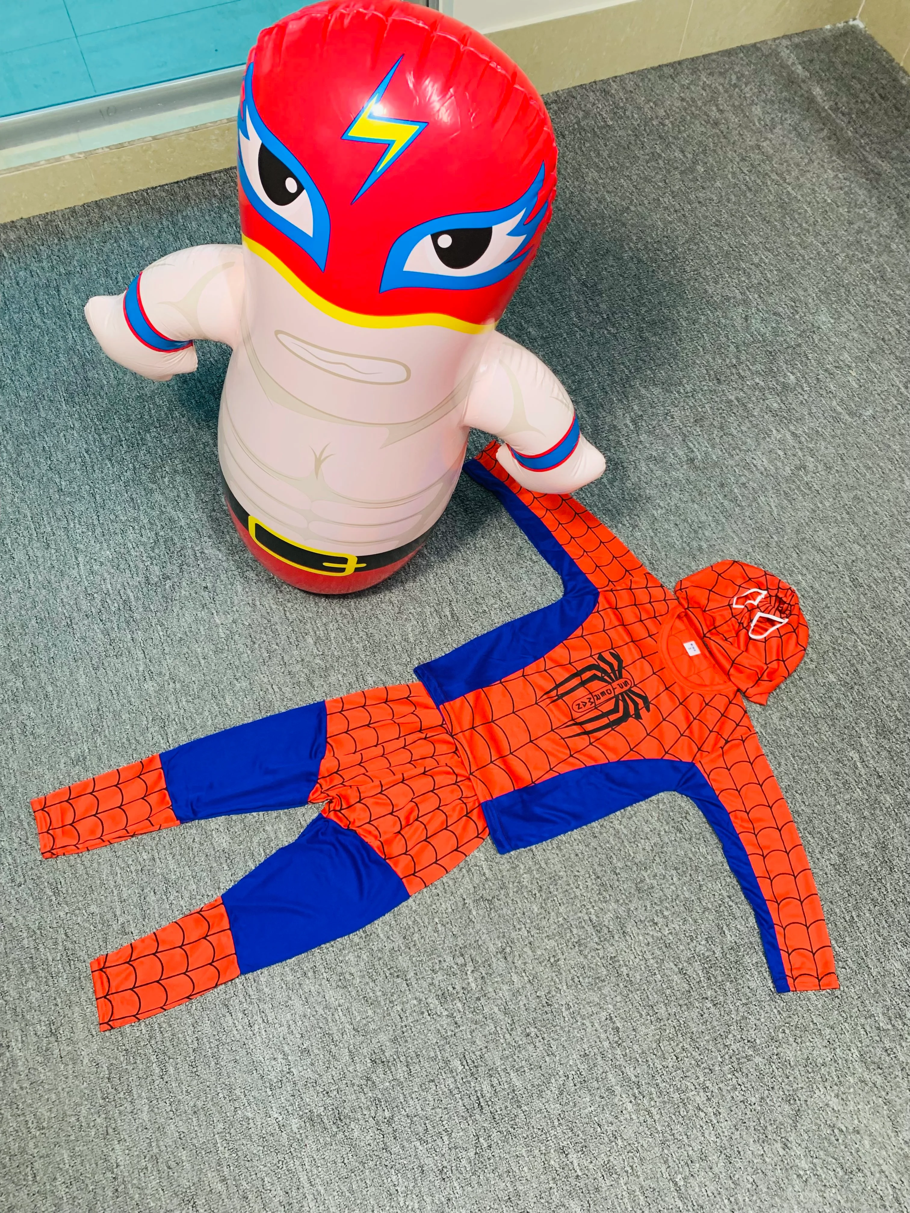 🕷️ Spider Hero Costume + Inflatable Boxing Bop Bag Combo 4