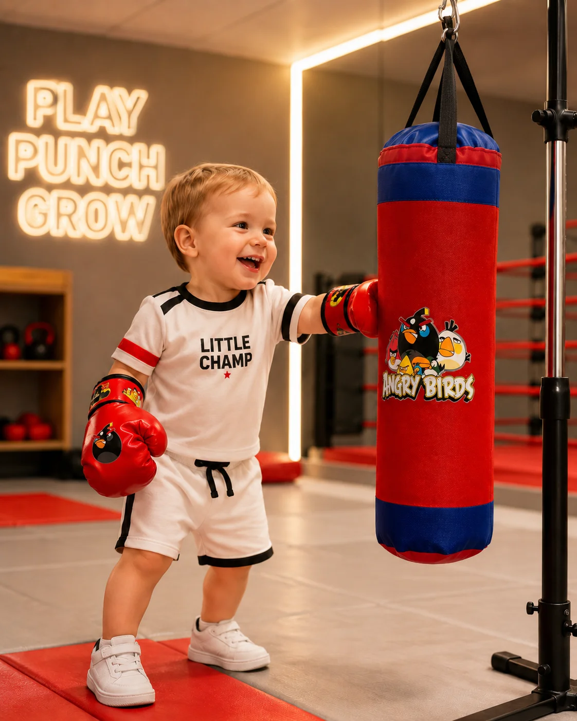 Kids Boxing Punching Bag with Gloves Small!  2