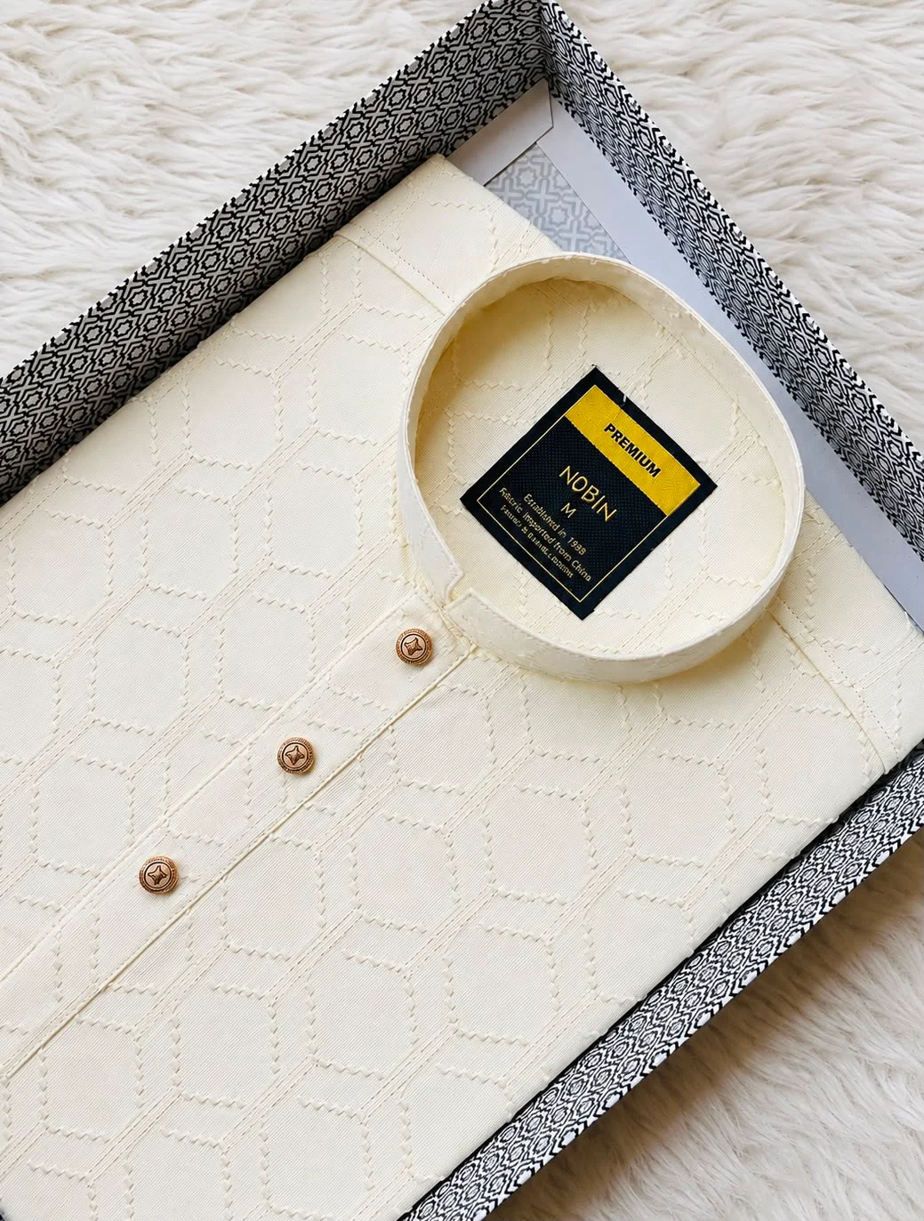 Premium Burberry Cotton Panjabi-05