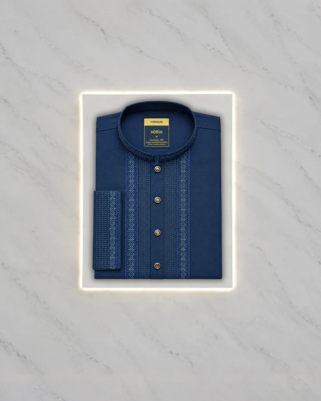 Navy Cotton Panjabi 