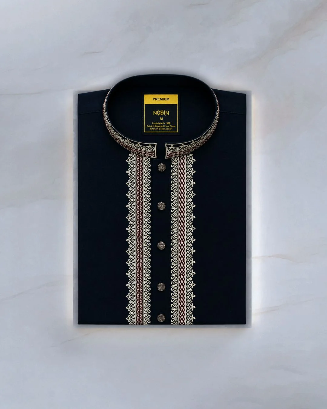 Black Embroidery Panjabi - 30
