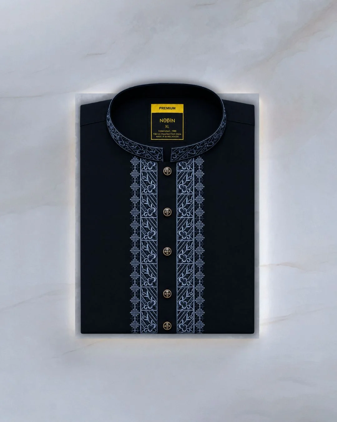 Black Embroidery Panjabi - 32 Black Embroidery Panjabi - 32