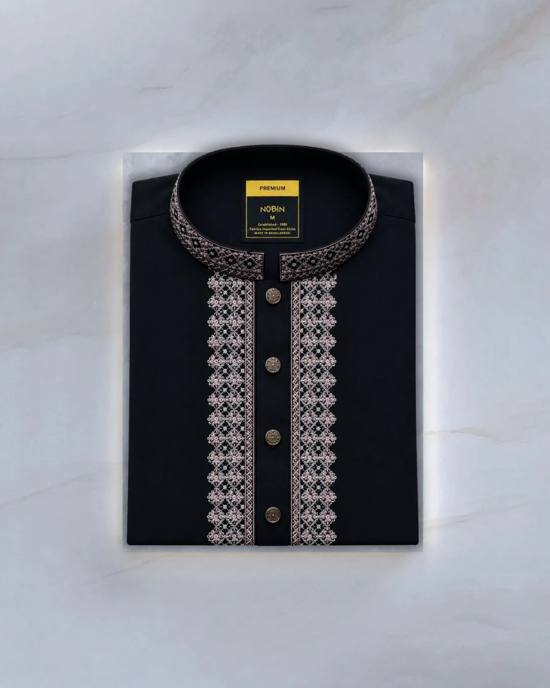 Black Embroidery Panjabi - 24 Black Embroidery Panjabi - 24