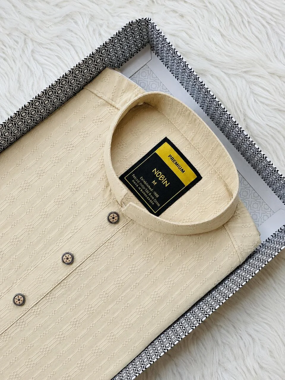 Premium Burberry Cotton Panjabi-08