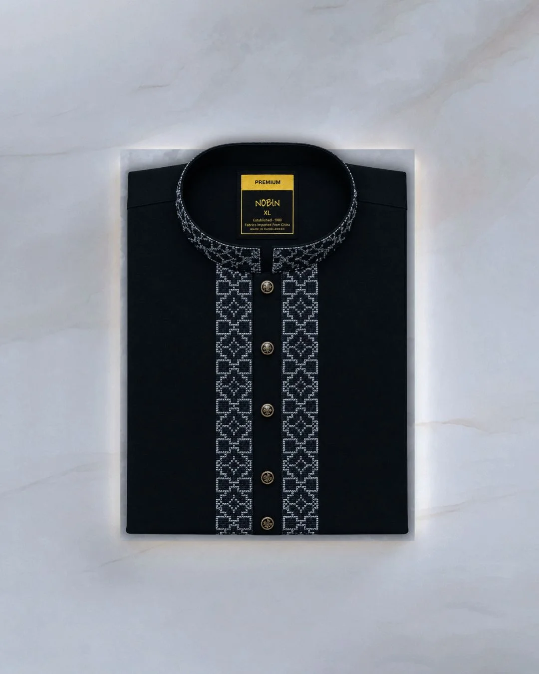 Black Embroidery Panjabi - 31 Black Embroidery Panjabi - 31
