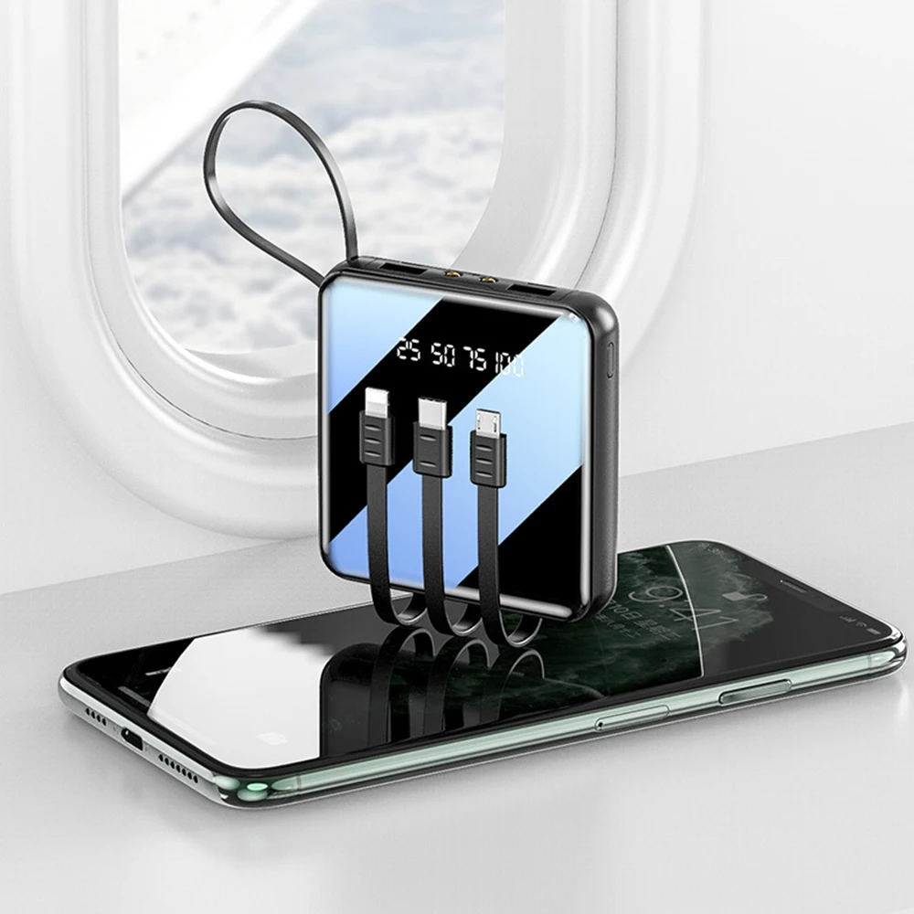 20000 MAH Powerbank with LED Display and All in One Cable set-000679 20000 MAH Powerbank with LED Display and All in One Cable set-000679