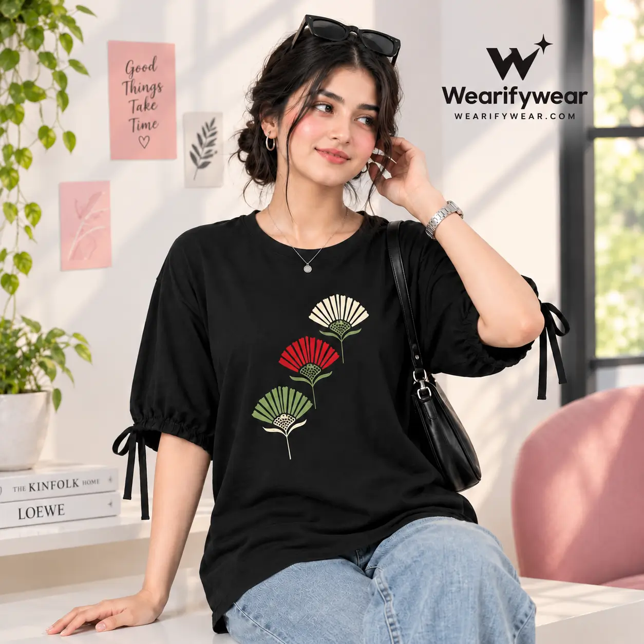 Women’s Oversized MUGHAL Unique & Black – Tree