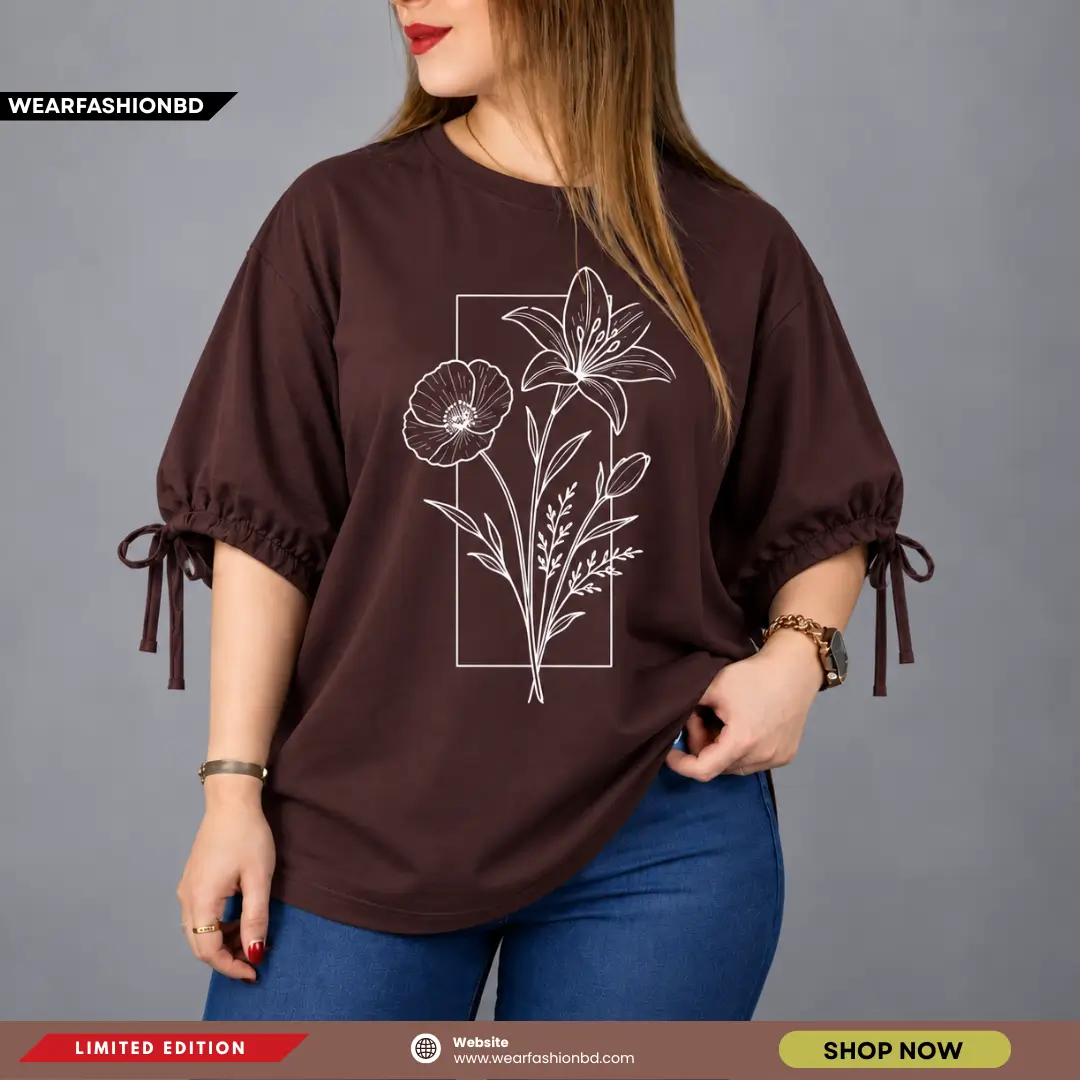 Women’s Oversized Two Hand Lace Totally Unique Flower Coffee | TREE