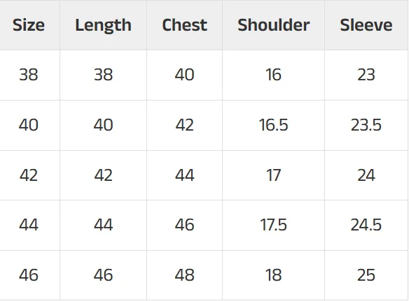 Size Guide