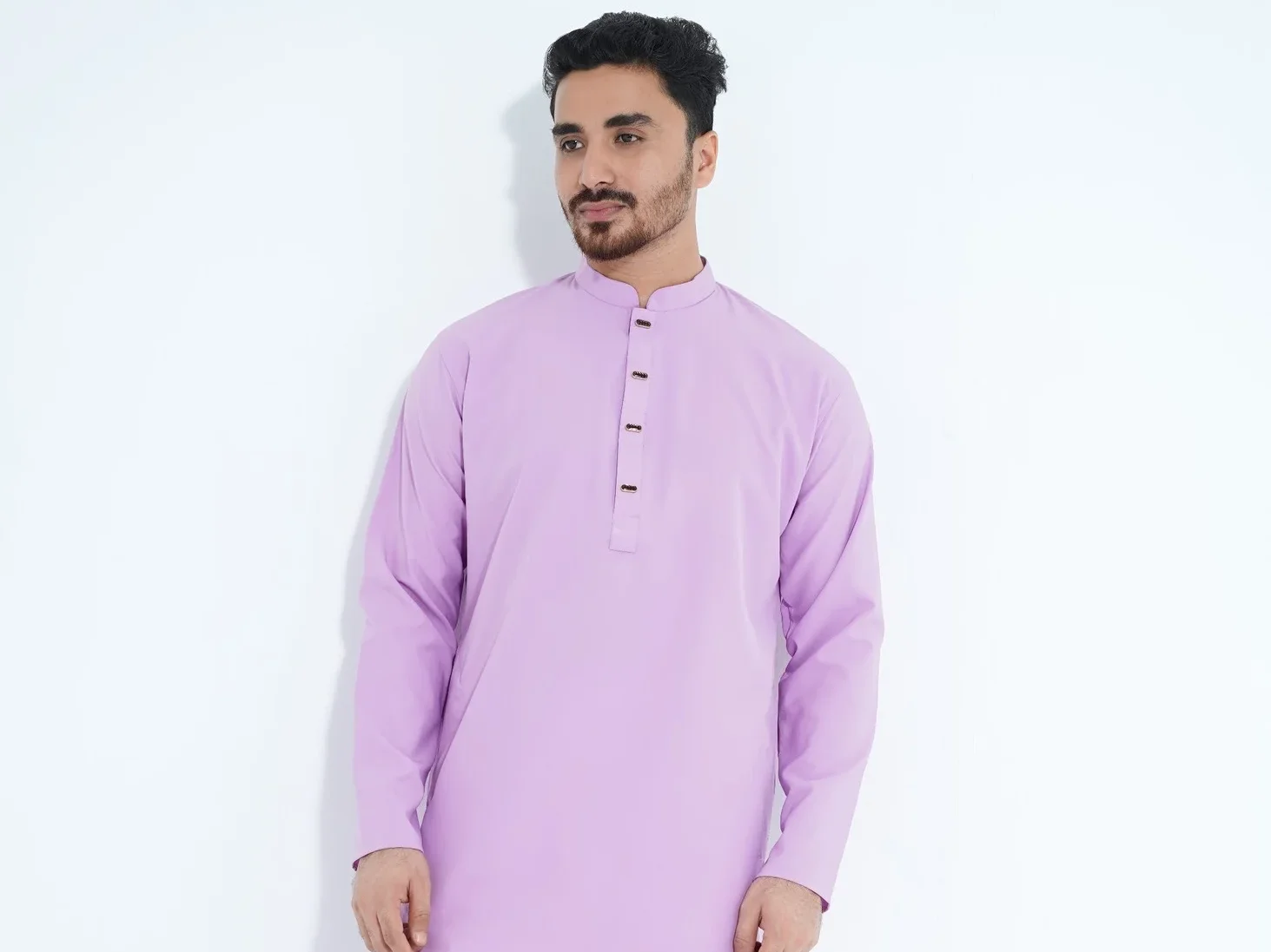Signature Micro-Stitch Solid Panjabi