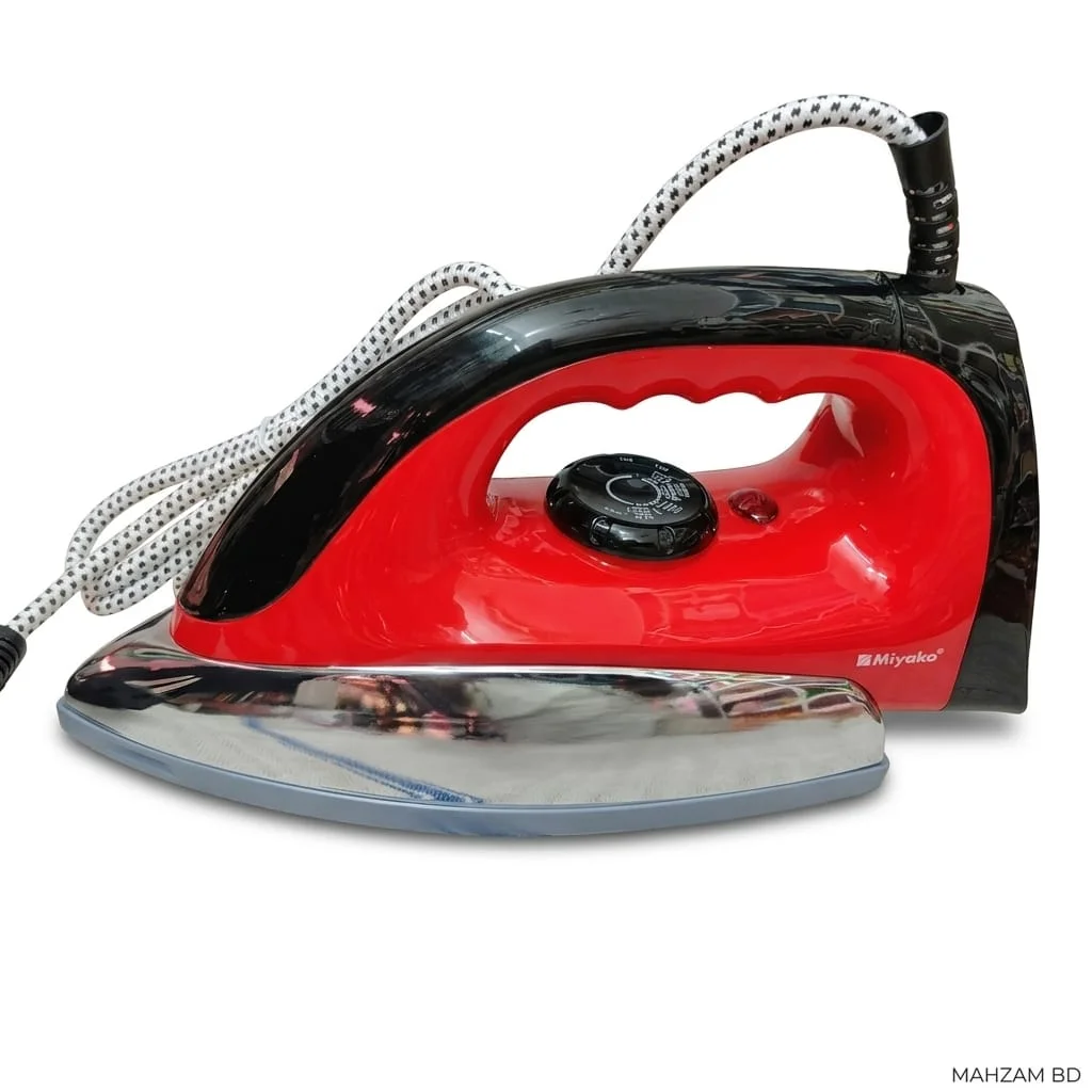 Miyako EI-226 Heavy Dry Iron 1.850KG – China Imported, Long Lasting Heating, Professional Ironing at Home | মিয়াকো আয়রন- হেভি ডিউটি ইলেকট্রিক আয়রন
